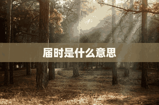 届时是什么意思(届时是什么意思用在什么场合)